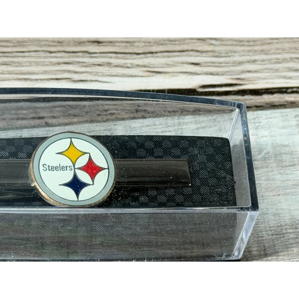 NFL Pittsburgh Steelers Tie Clip Silver Steelers Logo